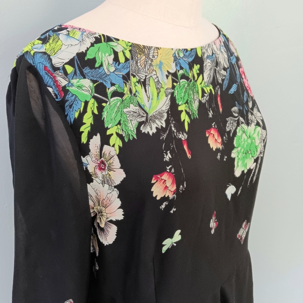Floral Black Maxi Dress - Picture 9 of 16